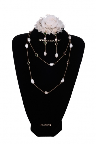 Fashion Jewelry Sets For Women Cubic Zirconia Pendant & Stud Earrings Set