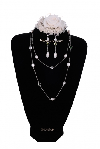 Fashion Jewelry Sets For Women Cubic Zirconia Pendant & Stud Earrings Set