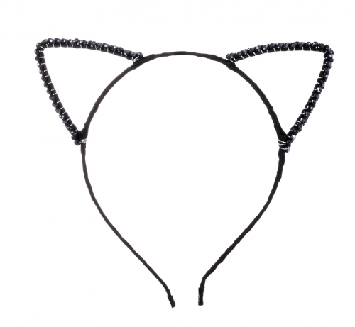 Blue Metallic Cat Ears Headband