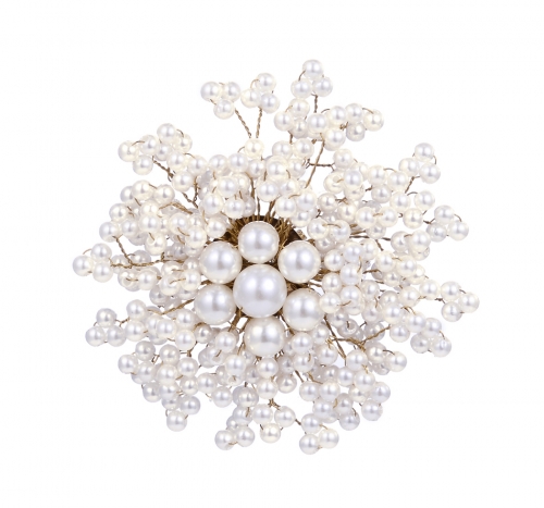 Bridal Synthetic Pearl Floral Brooch