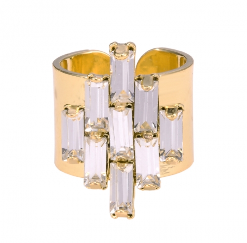 Gold Plated Fashion Ring Crystal