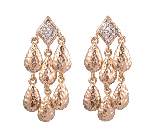 Gold Vintage Crystal Drop Bridal Earrings at Perfect Details