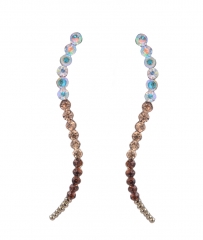 Women's Jewellery - Pave Curve Drop Earrings