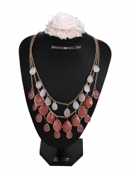 Multi-Row Channel Stone Necklace