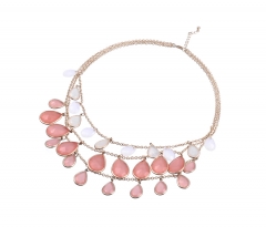 Multi-Row Channel Stone Necklace