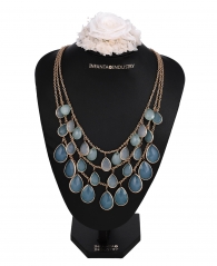 Multi-Row Channel Stone Necklace